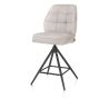 Bell, chaise de bar - piétement graphite - pivotante - confort ressorts - Calabria