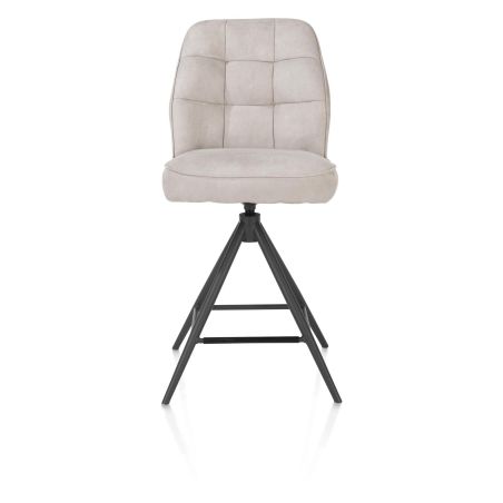 Bell, chaise de bar - piétement graphite - pivotante - confort ressorts - Calabria
