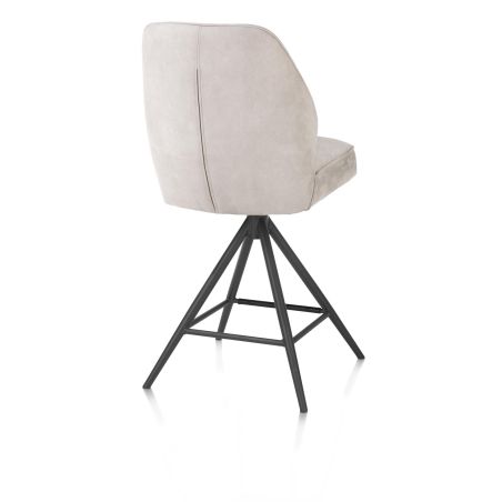 Bell, chaise de bar - piétement graphite - pivotante - confort ressorts - Calabria