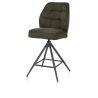 Bell, chaise de bar - piétement graphite - pivotante - confort ressorts - Calabria