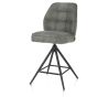 Bell, chaise de bar - piétement graphite - pivotante - confort ressorts - Calabria