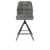 Bell, chaise de bar - piétement graphite - pivotante - confort ressorts - Calabria