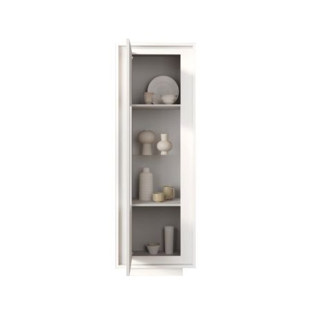 Vitrine 1 porte ANABELLA 2 BLANC MAT