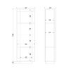Vitrine 1 porte ANABELLA 2 BLANC MAT