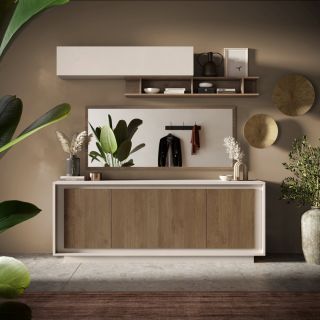 Buffet 207 cm 4 portes ANABELLA 2 CACHEMIRE MERCURE