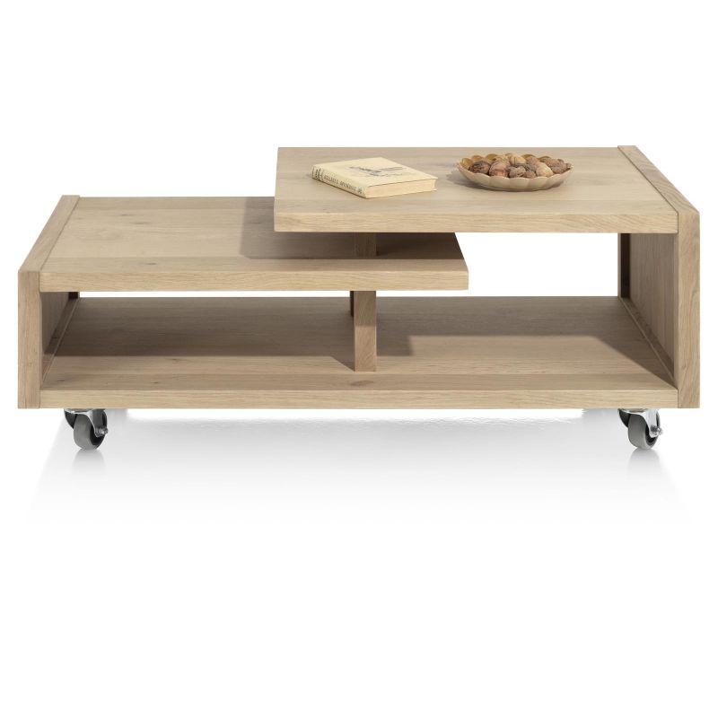 Nystead, table basse 120 x 60 cm. - pieds & roues inclus - Henders and Hazel