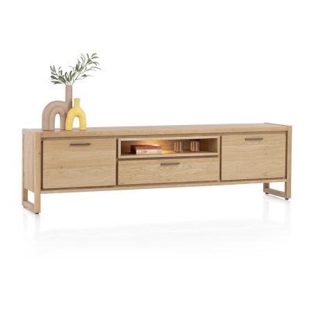 Nystead, buffet bas 210 cm. - 2-portes + 1-tiroir + 1-niche (+ LED) - Henders and Hazel