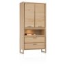 Nystead, armoire 100 cm. - 2-portes + 2-tiroirs + 1-niche (+ LED) - Henders and Hazel
