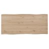 Nyborg, table 200 x 100 cm - plateau avec bords effet tronc d'abre - pied bois central - Henders and Hazel