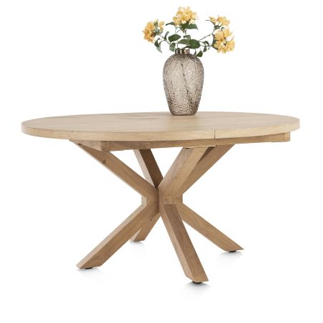 Nyborg, table à rallonge 150 (+ 40) x 130 cm - ovale - pied bois central - Henders and Hazel