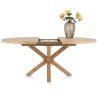 Nyborg, table à rallonge 150 (+ 40) x 130 cm - ovale - pied bois central - Henders and Hazel