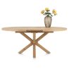 Nyborg, table à rallonge 150 (+ 40) x 130 cm - ovale - pied bois central - Henders and Hazel