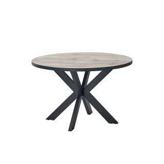 Table ronde CONSTANCE 120 cm avec pied central en métal