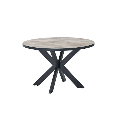 Table ronde CONSTANCE 120 cm avec pied central en métal