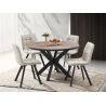 Table ronde CONSTANCE 120 cm avec pied central en métal