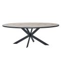 Table ovale CONSTANCE 220 cm avec pied central en métal