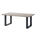 Table de repas CONSTANCE en 190 cm ou 220 cm avec pieds U en métal