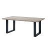 Table de repas CONSTANCE en 190 cm ou 220 cm avec pieds U en métal