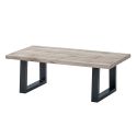 Table basse 130 cm CONSTANCE avec pieds U en métal