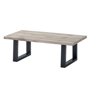 Table basse 130 cm CONSTANCE avec pieds U en métal