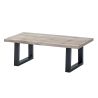 Table basse 130 cm CONSTANCE avec pieds U en métal