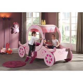 Lit carrosse de princesse Funny 90x200 cm rose