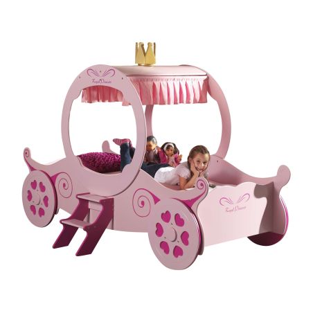 Lit carrosse de princesse Funny 90x200 cm rose