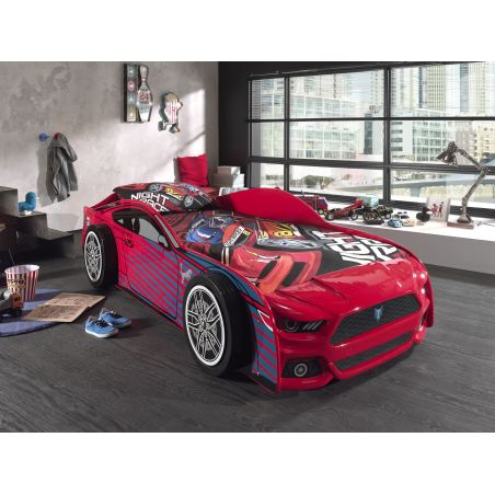 Lit voiture Panther rouge 90x200 cm 