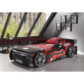 Lit voiture MRX rouge et noir 90x200 cm 