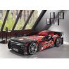 Lit voiture MRX rouge et noir 90x200 cm 