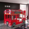 Lit superposé bus londonien Funny 90x200 cm rouge