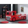 Lit camion de pompier Funny 90x200 cm rouge