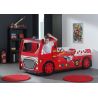 Lit camion de pompier Funny 90x200 cm rouge