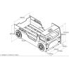 Lit camion de pompier Funny 90x200 cm rouge