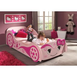 Lit voiture Pretty 90x200 cm rose
