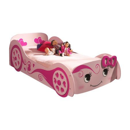 Lit voiture Pretty 90x200 cm rose