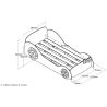 Lit voiture Pretty 90x200 cm rose