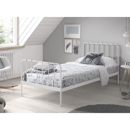 Lit enfant Alicia 90x200 cm blanc