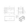 Lit superposé Piny nature H 140 cm