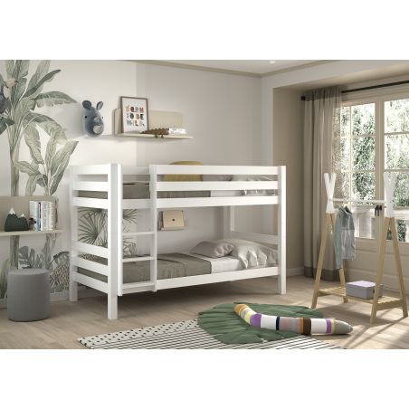Lit superposé Piny blanc H 140 cm