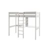 Lit surélevé Piny avec bureau et fauteuil 90x200 cm blanc