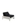 Lit surélevé Piny avec bureau et fauteuil 90x200 cm blanc