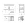Lit surélevé Piny avec bureau et fauteuil 90x200 cm blanc
