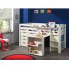 Commode Piny blanc à 4 tiroirs pour lit enfant 85 cm 