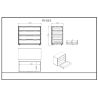 Commode Piny blanc à 4 tiroirs pour lit enfant 85 cm 