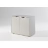 Commode Piny blanc à 2 portes pour lit enfant 85 cm 