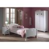 Lit enfant romantique Adora 90x200 cm blanc laqué