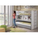 Lit mezzanine Dany blanc et gris H 161 cm