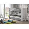 Lit mezzanine Dany blanc et gris H 161 cm