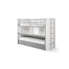 Lit mezzanine Dany blanc et gris H 161 cm